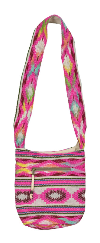 Sanu Babu Kabelka přes rameno, Aztec, dvě kapsy na zip, 27x27cm (5E)