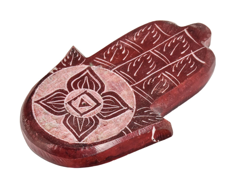 Sanu Babu Kamenný ručně vyřezávaný stojánek na vonné tyčinky, 9cm (4C)