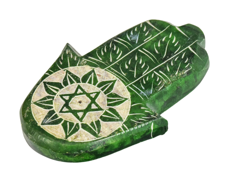 Sanu Babu Kamenný ručně vyřezávaný stojánek na vonné tyčinky, 9cm (4D)