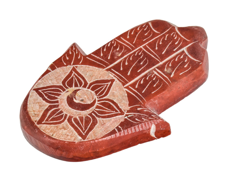 Sanu Babu Kamenný ručně vyřezávaný stojánek na vonné tyčinky, 9cm (4E)