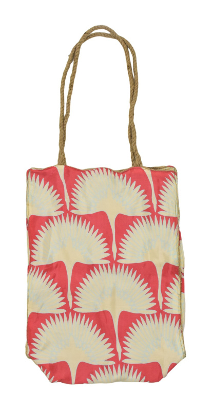 Sanu Babu Elegantní plážová taška, růžovo-béžová, rozměr 33x13x45 + 32cm ucha
