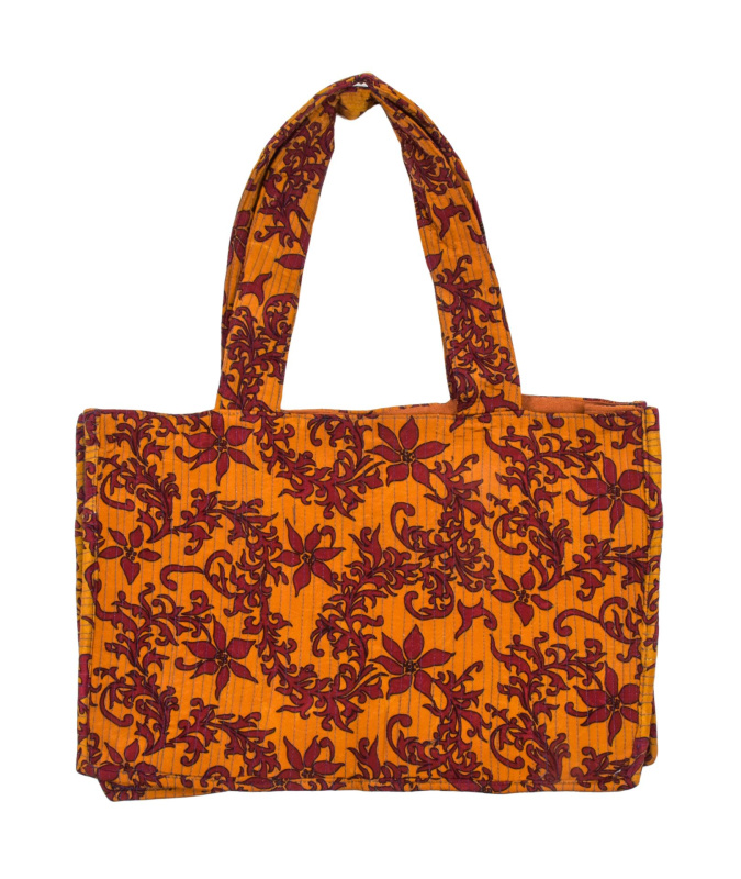 Sanu Babu Elegantní plážová taška, červeno-oranžová, rozměr 48x13x34 + 34cm ucha