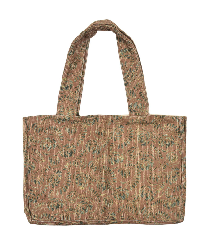 Sanu Babu Elegantní plážová taška, hnědo-modrá, rozměr 48x13x34 + 34cm ucha