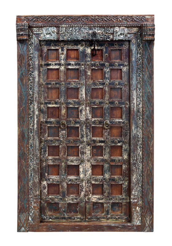 Sanu Babu Staré dveře s rámem, 148x30x233cm