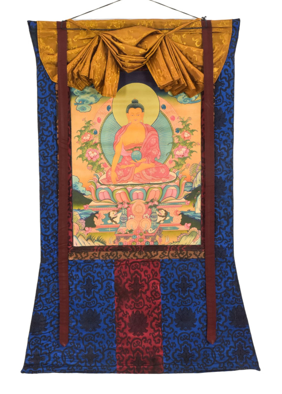 Sanu Babu Thangka, Buddha Šákjamuni, 83x119cm