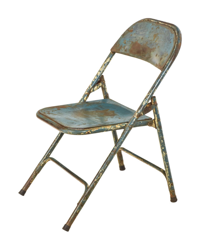 Sanu Babu Kovová skládací židle, antik patina, 40x50x77cm (BD)