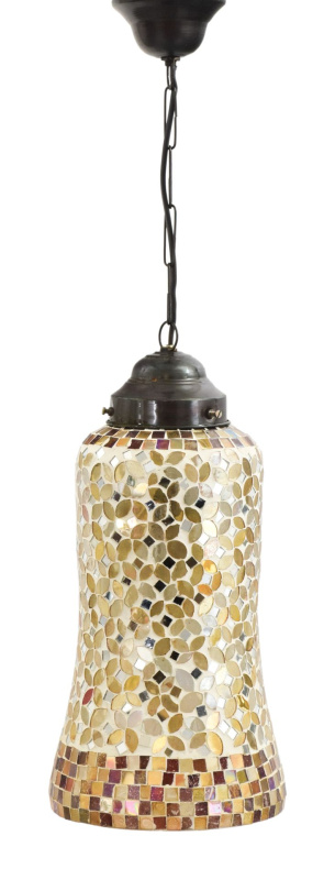 Sanu Babu Otevřená skleněná mozaiková lampa, ruční práce, prům. 18cm, výška 35cm