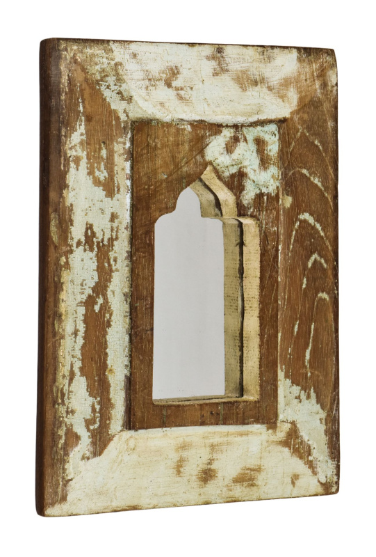Sanu Babu Zrcadlo v rámu z teakového dřeva, 20x3x27cm