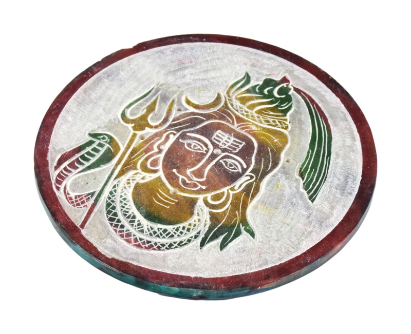 Sanu Babu Kamenný ručně malovaný stojánek na vonné tyčinky, 10cm (3U)