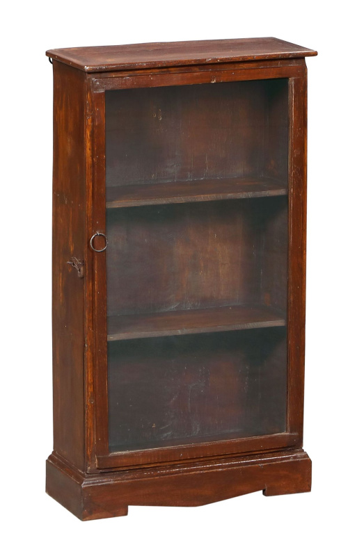 Sanu Babu Stará prosklená skříňka z teakového dřeva, 42x18x75cm