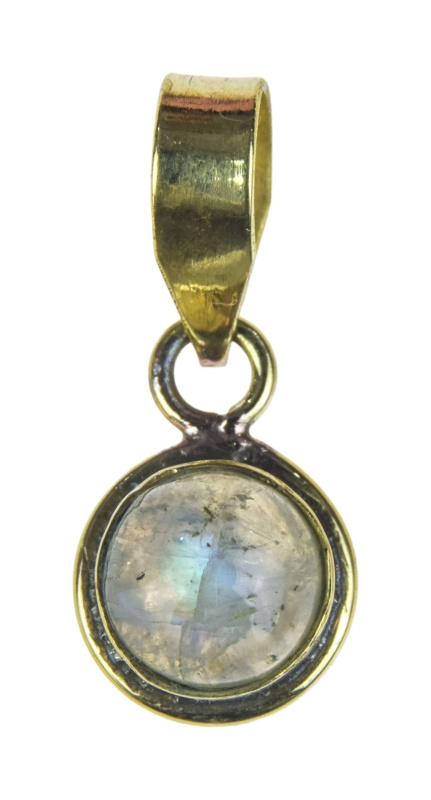 Sanu Babu Přívěsek s polodrahokamem, měsíční kámen, 23x10mm (01)