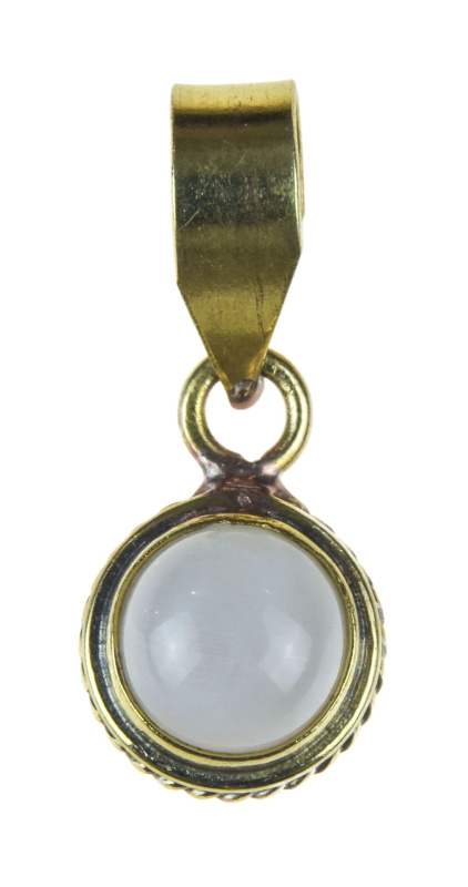 Sanu Babu Přívěsek s polodrahokamem, měsíční kámen, 23x10mm (02)