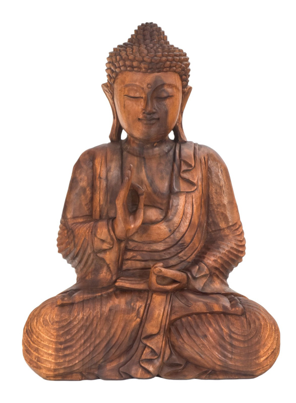 Sanu Babu Buddha ze dřeva stromu Suar, 60cm (2N)