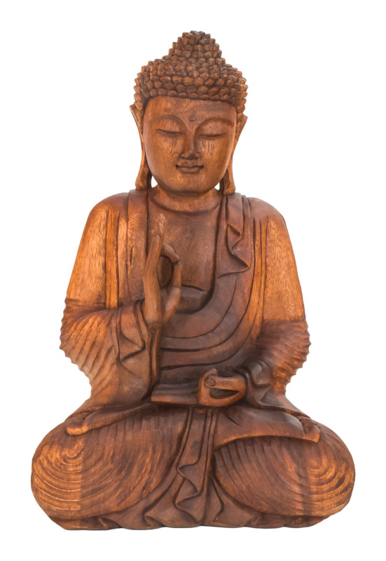 Sanu Babu Buddha ze dřeva stromu Suar, 60cm (2P)