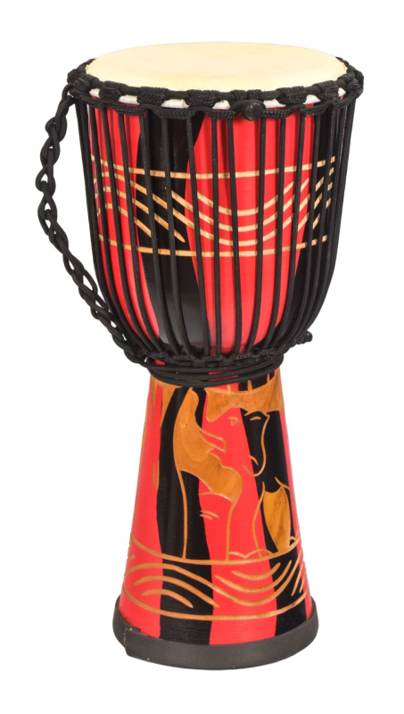 Sanu Babu Buben djembe, ručně malovaný, prům.24cm, výška 50cm (7E)