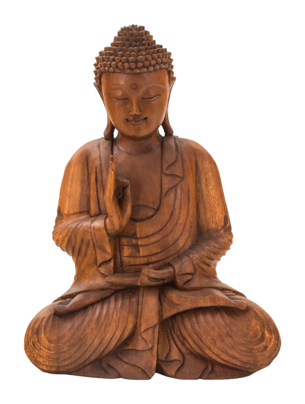 Sanu Babu Buddha ze dřeva stromu Suar, 51cm (AM)