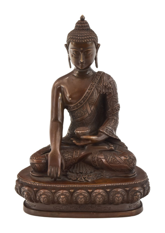 Sanu Babu Buddha Šakjamuni, kovová soška, 21cm
