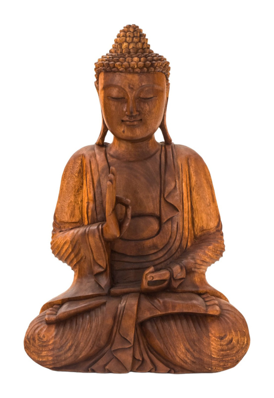 Sanu Babu Buddha ze dřeva stromu Suar, 62cm (2T)