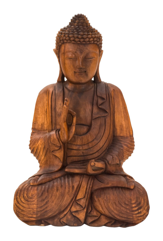 Sanu Babu Buddha ze dřeva stromu Suar, 62cm (2U)