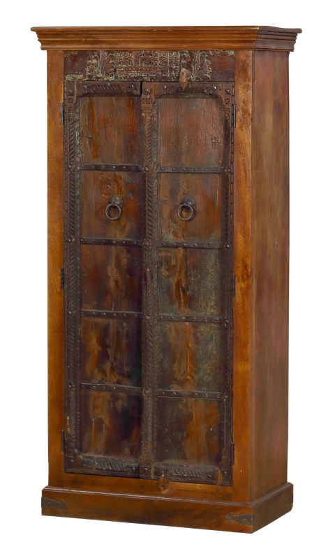 Sanu Babu Skříň z mangového dřeva, staré teakové dveře, 85x46x174cm