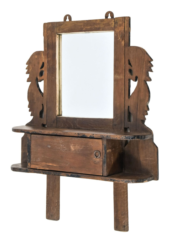 Sanu Babu Staré zrcadlo s poličkou, 48x12x60cm
