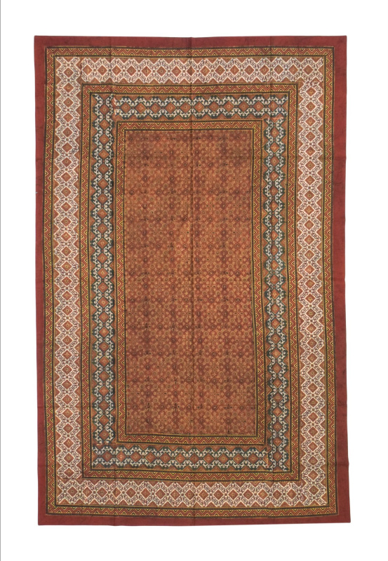 Sanu Babu Přehoz na postel, blockprint, ruční tisk, 153x222cm