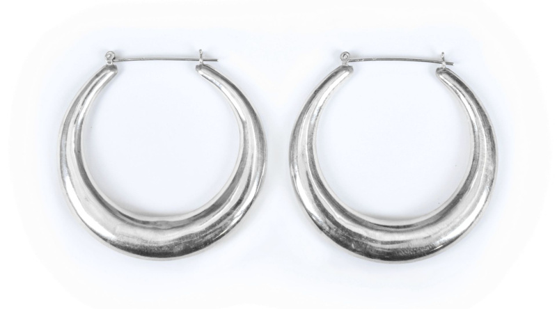 Sanu Babu Stříbrné náušnice kruhy 55mm, AG 925/1000, 16g, Nepál Stříbrná