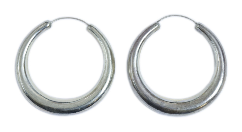 Sanu Babu Stříbrné náušnice kruhy 60mm, AG 925/1000, 25g, Nepál Stříbrná