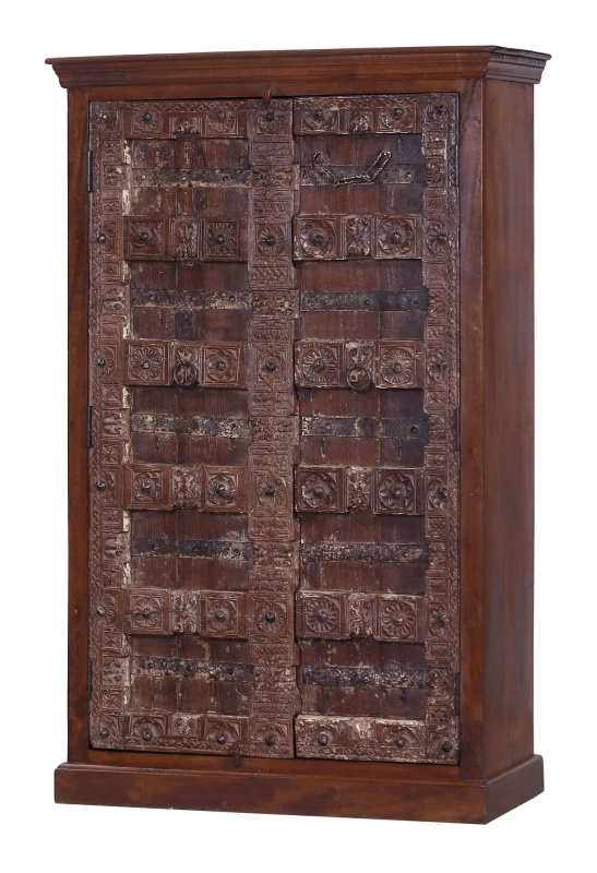 Sanu Babu Skříň z mangového dřeva, staré teakové dveře, 120x50x188cm