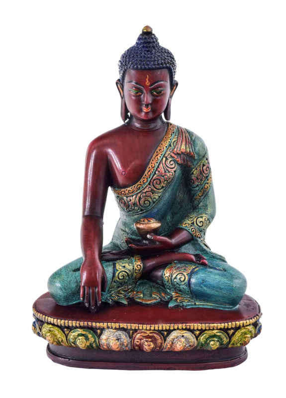 Sanu Babu Buddha Šákjamuni, ručně malovaná soška, 23cm (9F)