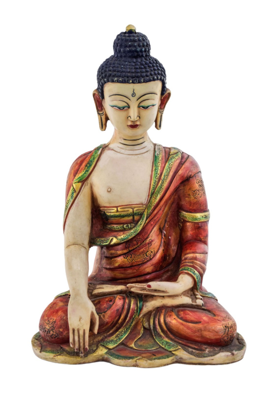 Sanu Babu Buddha Šákjamuni, ručně malovaná soška, 23cm (9G)