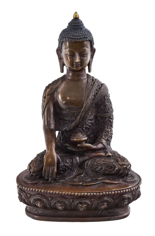 Sanu Babu Buddha Šakjamuni, kovová soška, 21cm (39)