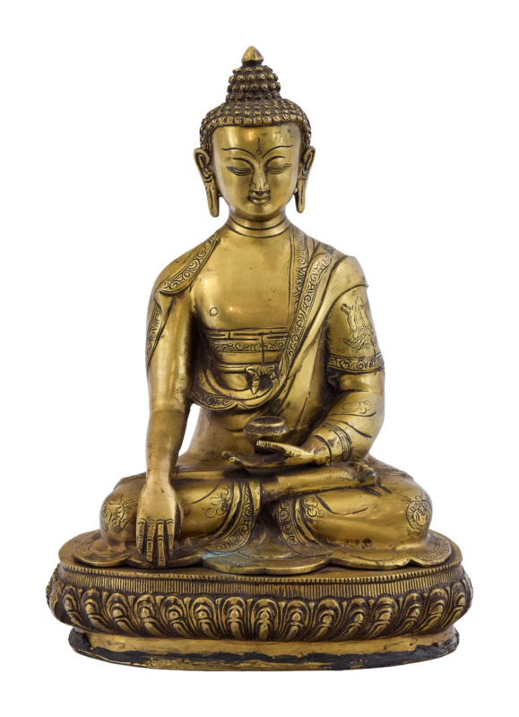 Sanu Babu Buddha Šakjamuni, kovová soška, 40cm
