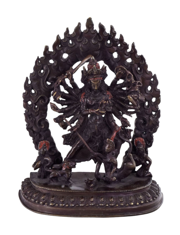 Sanu Babu Durga Bhagawati, kovová soška, 22cm