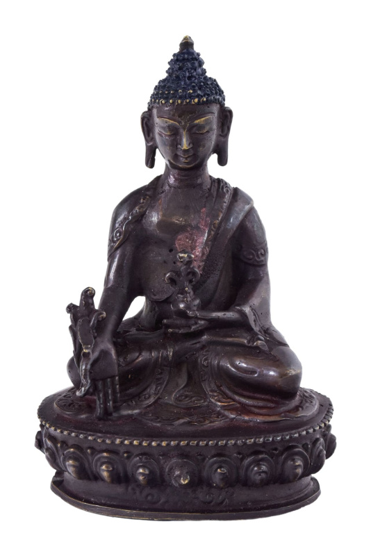 Sanu Babu Uzdravující Buddha, kovová soška, 10cm
