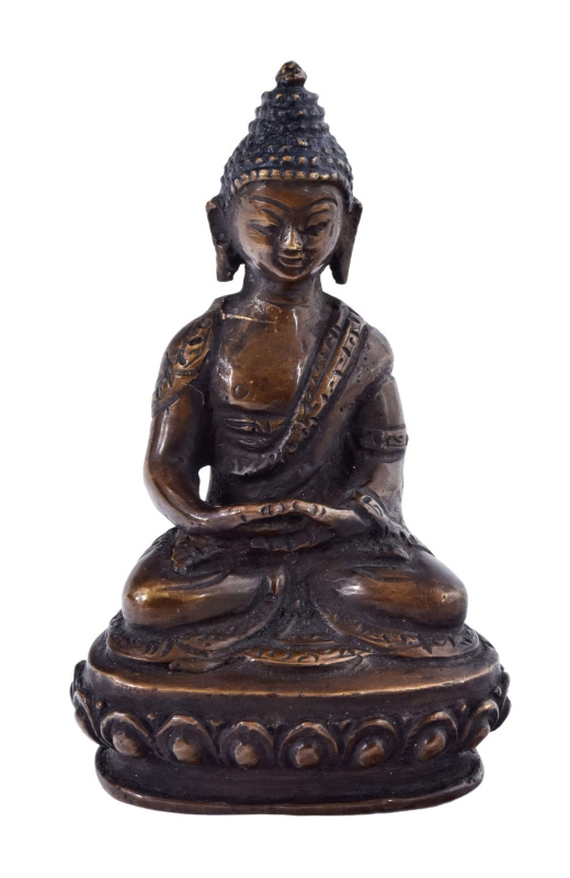 Sanu Babu Buddha Amitába, kovová soška, 8cm