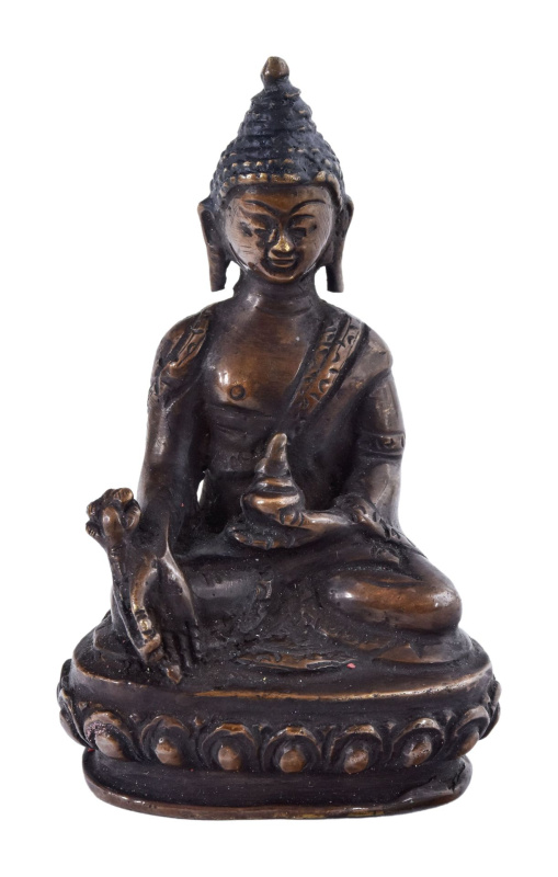 Sanu Babu Uzdravující Buddha, kovová soška, 8cm