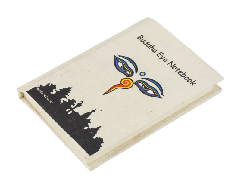 Sanu Babu Notes, "Buddhovy oči", ruční rýžový papír, 9x12x1cm