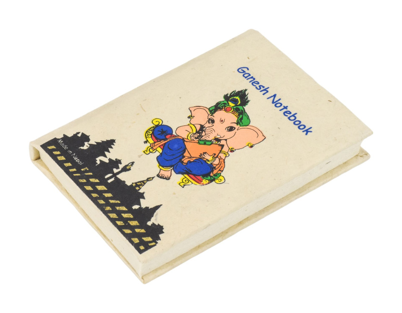 Sanu Babu Notes, "Ganeša", ruční rýžový papír, 9x12x1cm