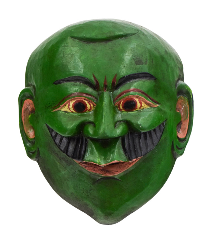 Sanu Babu Dřevěná maska, joker, ručně malovaná 15x9x17cm (8V)