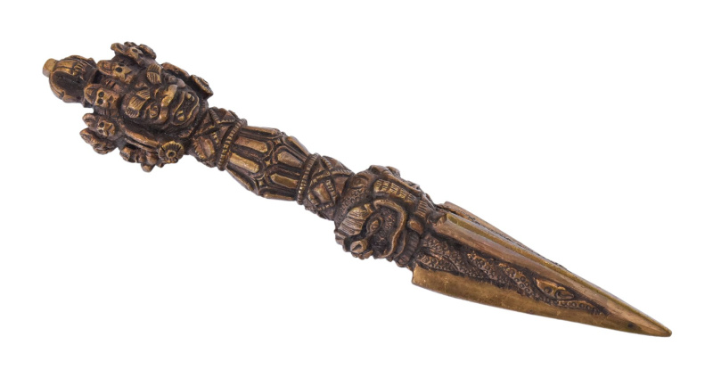 Sanu Babu Phurba, mosazná, 16cm
