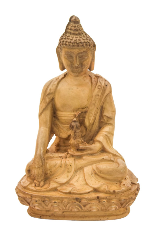 Sanu Babu Buddha Šákjamuni, okrová soška, 9cm
