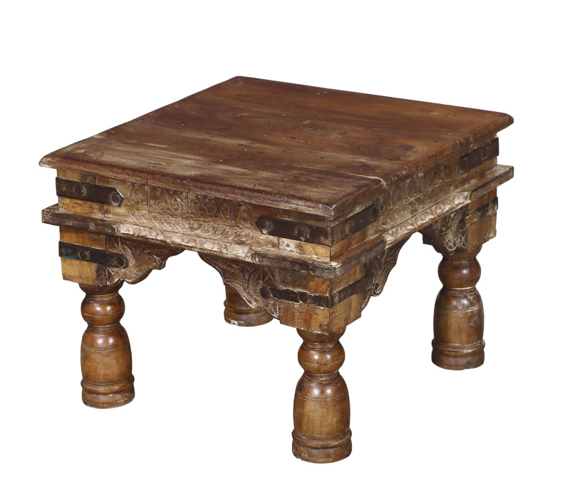 Sanu Babu Konferenční stolek z teakového dřeva, 61x61x48cm