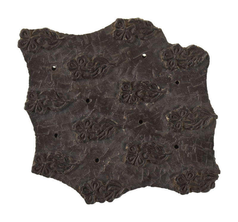 Sanu Babu Antik dřevěná raznice na tisk přehozů s indickým motivem, block print, 13x7x13cm