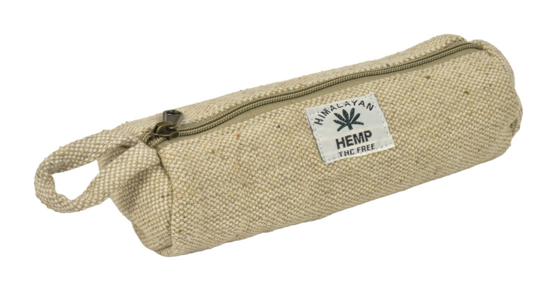 Sanu Babu Penál bavlněný, béžový, zapínání na zip, 20x7cm