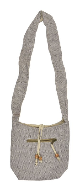 Sanu Babu Taška přes rameno, bavlna a konopí, fialovo-béžová, 27x28cm