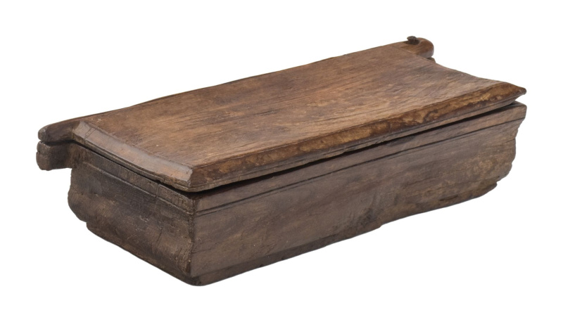 Sanu Babu Starožitná krabička z teakového dřeva, 43x20x10cm