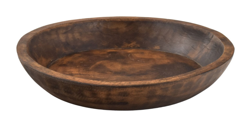Sanu Babu Dřevěná mísa ručně vydlabaná z mangového dřeva, 38x38x7cm