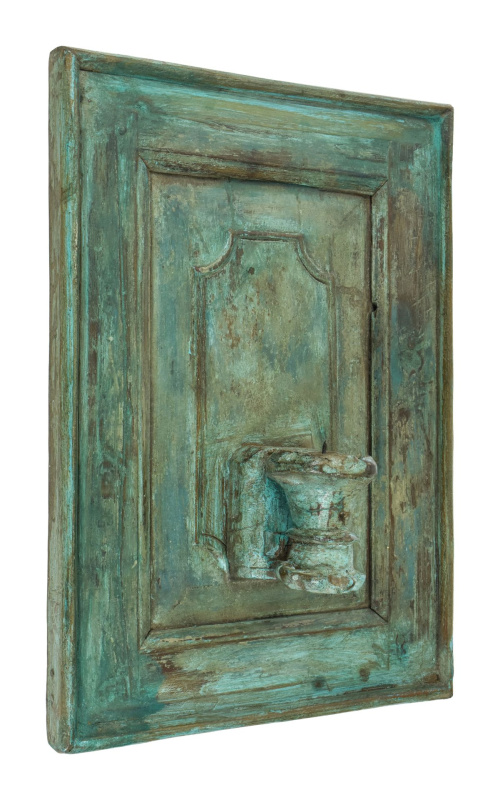 Sanu Babu Dřevěný nástěnný svícen z teakového dřeva, 34x13x48cm