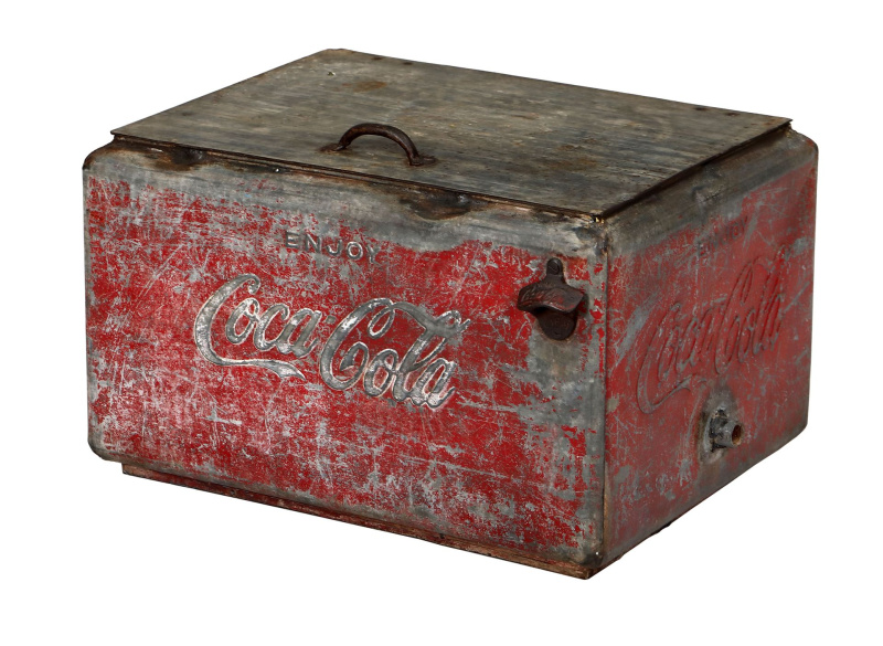 Sanu Babu Stará plechová chladnička, "Coca Cola", 61x34x47cm